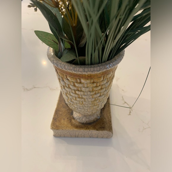 Glazed Ceramic Cocker Spaniel Faux Flower Vase (minor chip) 11x7x5” - Picture 5 of 14